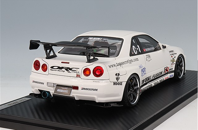 Ignition Model IG3849 1/18 Nissan Top Secret BNR34 GT-R 2002 White