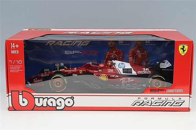Bburago K18-16816L 1/18 Ferrari SF-25 #16 Leclerc Australian GP 2025 F1 Diecast