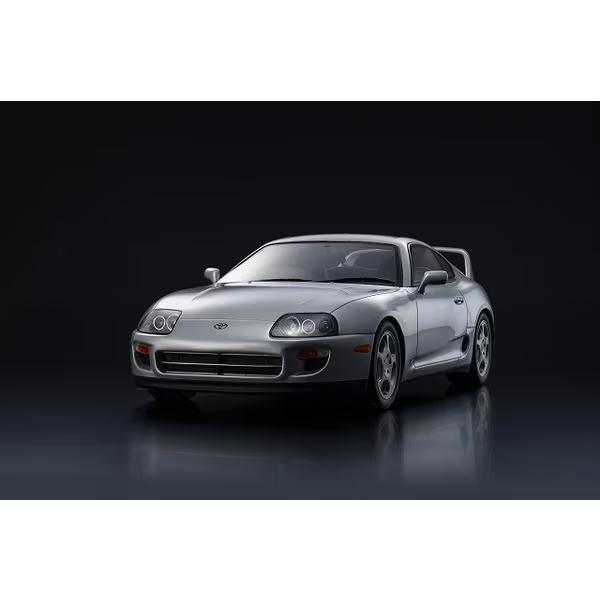 KYOSHO KSR12006S 1/12 Toyota Supra A80 Silver Resin Cast Model Car – Limited
