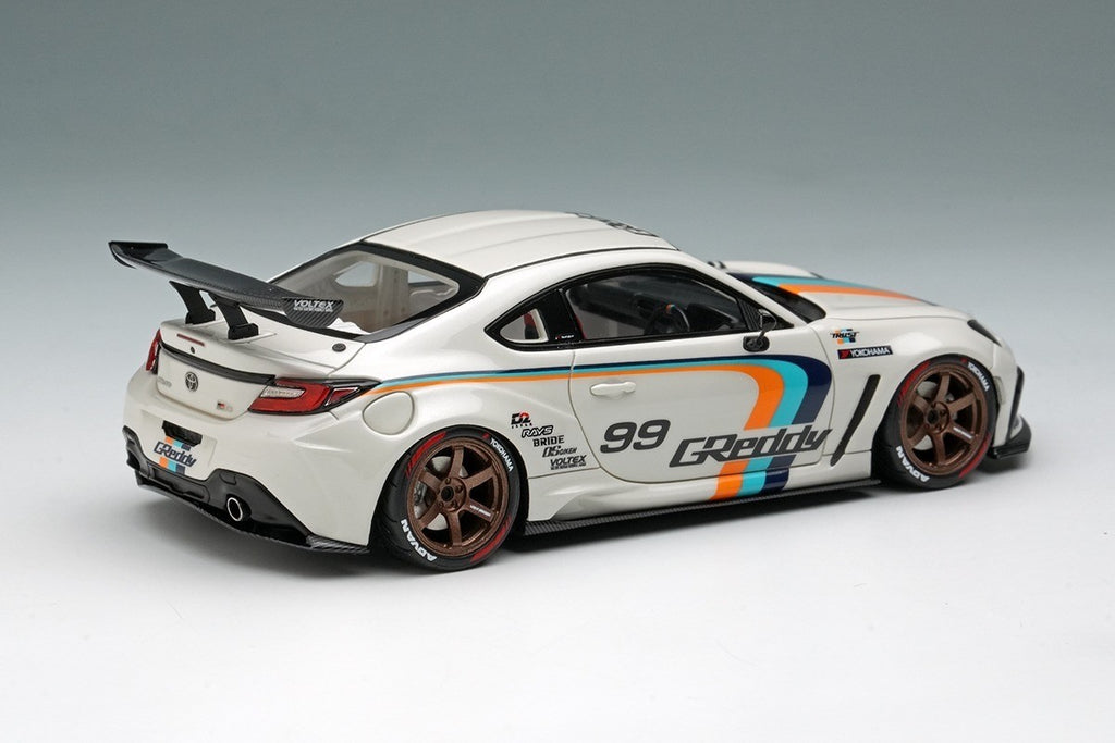 EIDOLON EM664 1/43 Trust Greddy GR86 Turbo Crystal White Pearl 2023 Tokyo Salon