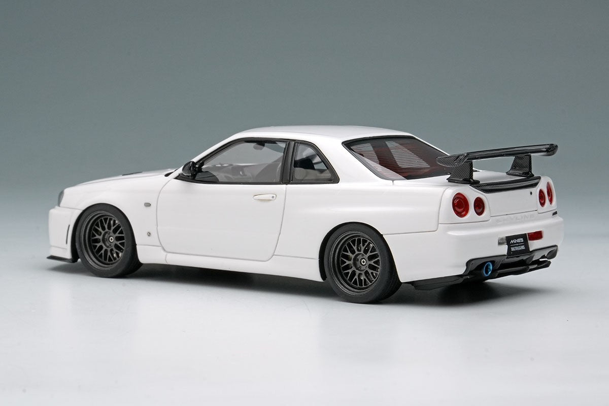 Make Up EIDOLON EM681A 1/43 Mines Nissan Skyline GT-R BNR34 Shiranami White