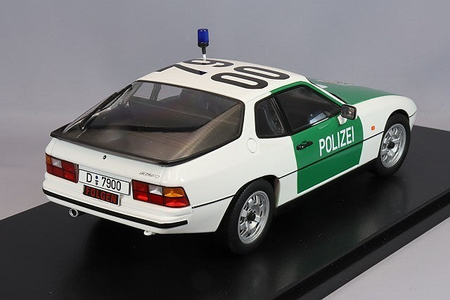 KK Scale KKDC180723 1/18 Porsche 924 Police 1985 Green White Diecast