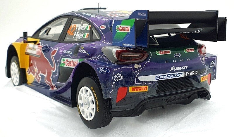 Top Speed TS0491 1/18 Ford Puma Rally Italy Sardinia 2022 2nd Place Car #42