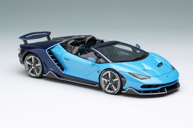 EIDOLON EM783E 1/43 Lamborghini Centenario Roadster LP770-4 Rear Wing Up Blu