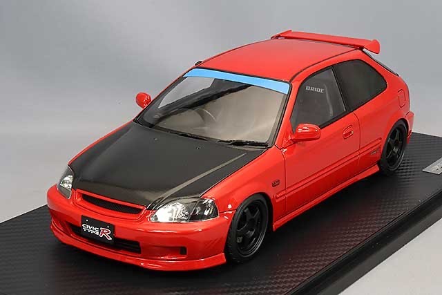 Ignition Model IG2677 1/18 Honda Civic Type R EK9 Red Carbon Resin