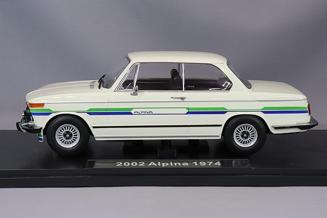 KK Scale KKDC181321 1/18 BMW 2002 Alpina 1974 White Classic Sedan