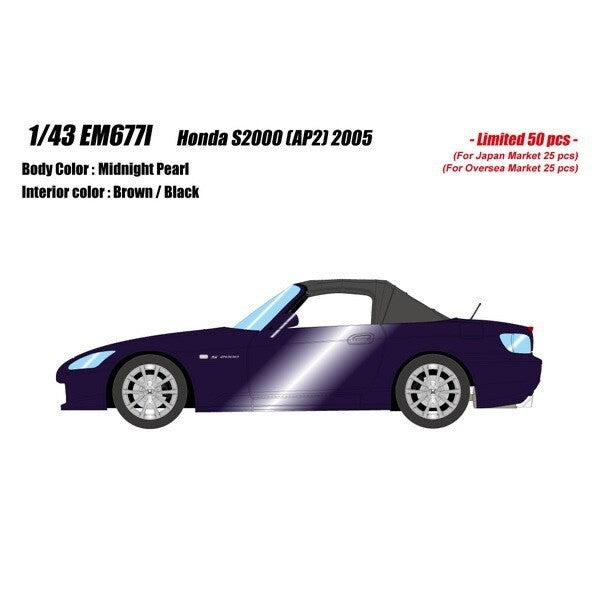 Make Up EIDOLON EM677I 1/43 Honda S2000 AP2 2005 Midnight Purple