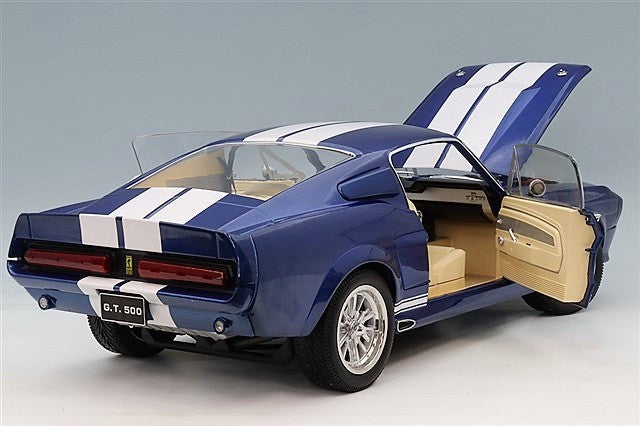 KK Scale KKDC120174 1/12 Ford Mustang Shelby GT500 1967 Blue Met White Diecast