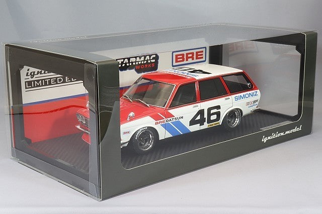 Ignition Model x Tarmac Works IG3063 1/18 BRE Datsun 510 Wagon Red/White