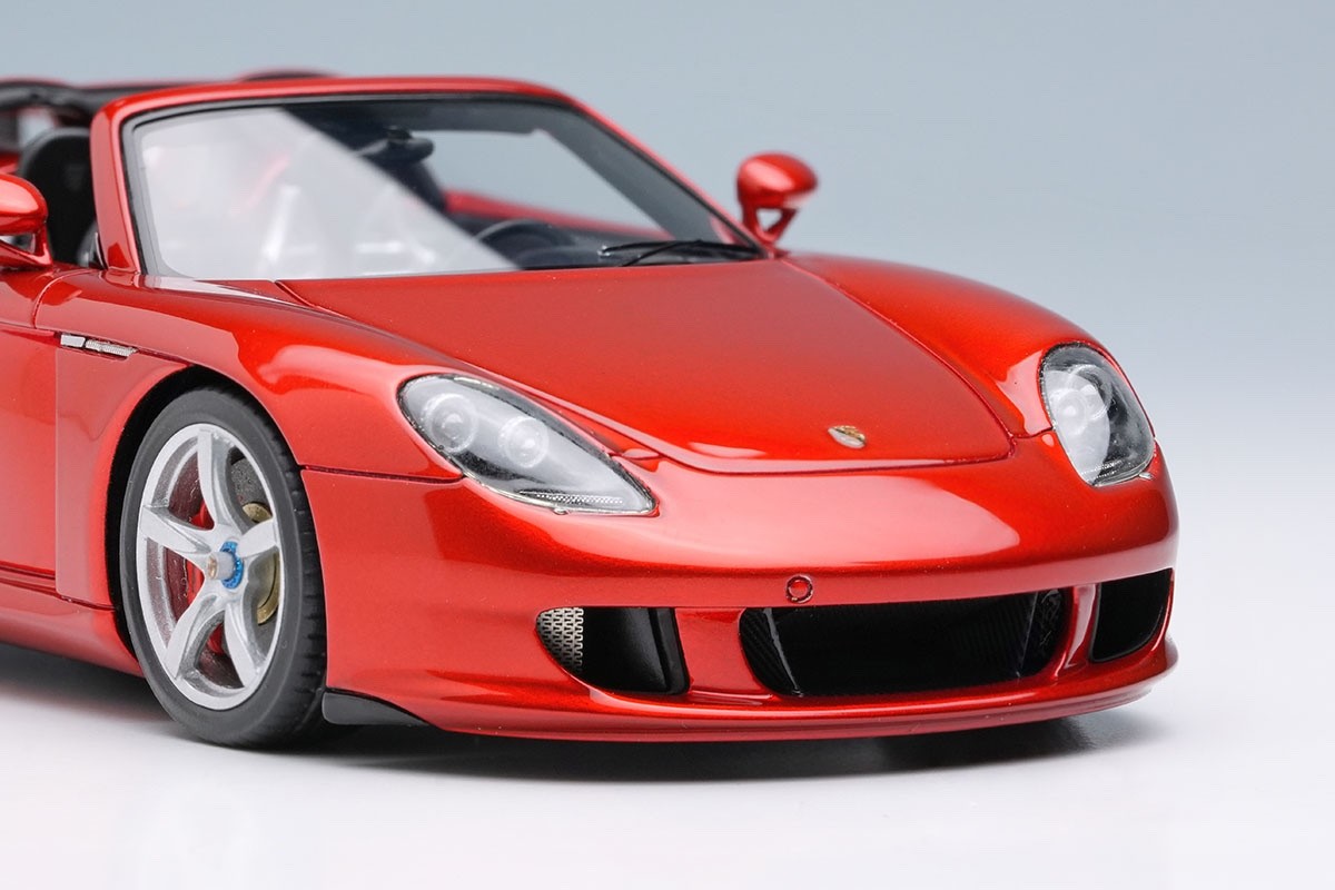 EIDOLON EM567D 1/43 Porsche Carrera GT 2004 Candy Red Rear Wing Up Resin Model