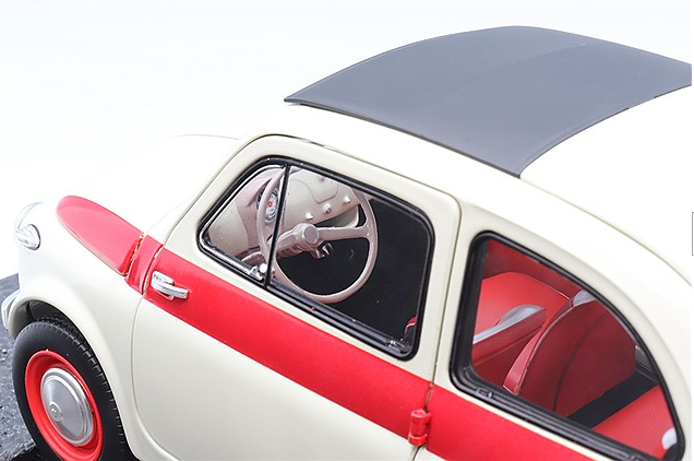 Kyosho KS08966SLG 1/18 Fiat Nuova 500 Abarth Record Green Clear Spec