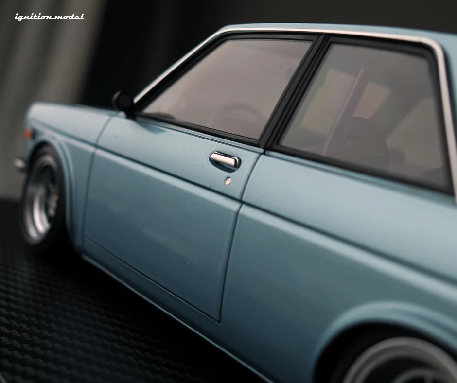 Ignition Model IG3307 1/18 Datsun Bluebird 510 2-Door Hayashi Light Blue Resin