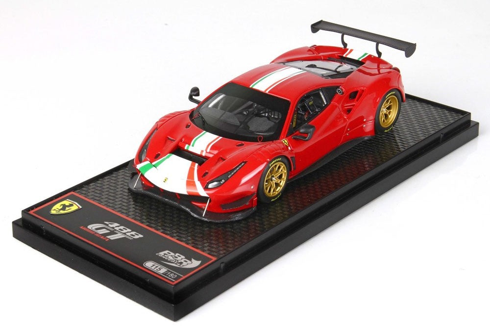 BBR BBRC255B 1/43 Ferrari 488 GT Modificata Rosso Corsa Track Ltd 180pcs
