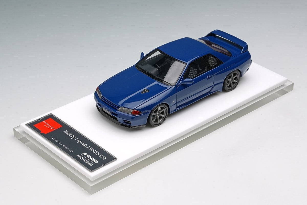 EIDOLON EM679B 1/43 Built by Legends Mines Skyline GT-R BNR32 Nara Blue Resin