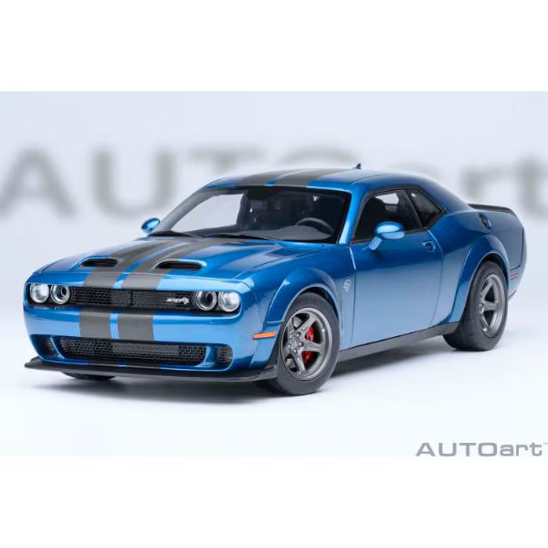 AUTOart 71767 1/18 Dodge Challenger SRT Super Stock 2023 Blue Diecast