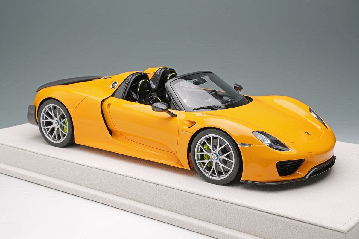 EIDOLON EML089C 1/18 Porsche 918 Spyder Weissach Package 2011 Signal Yellow