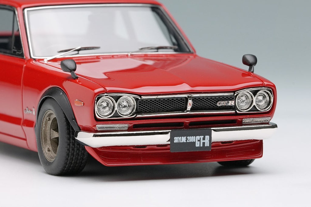 Make Up VISION VM244D 1/43 Skyline 2000 GT-R KPGC10 1971 Red with Spoiler