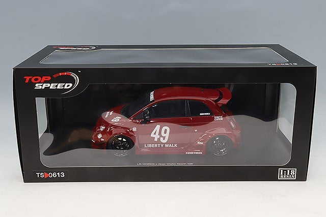 TOP SPEED TS0613 1/18 Abarth 595 LB-WORKS x Abas Works Red