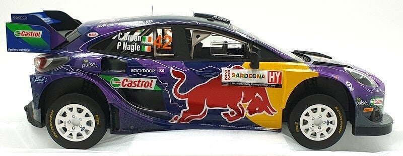 Top Speed TS0491 1/18 Ford Puma Rally Italy Sardinia 2022 2nd Place Car #42