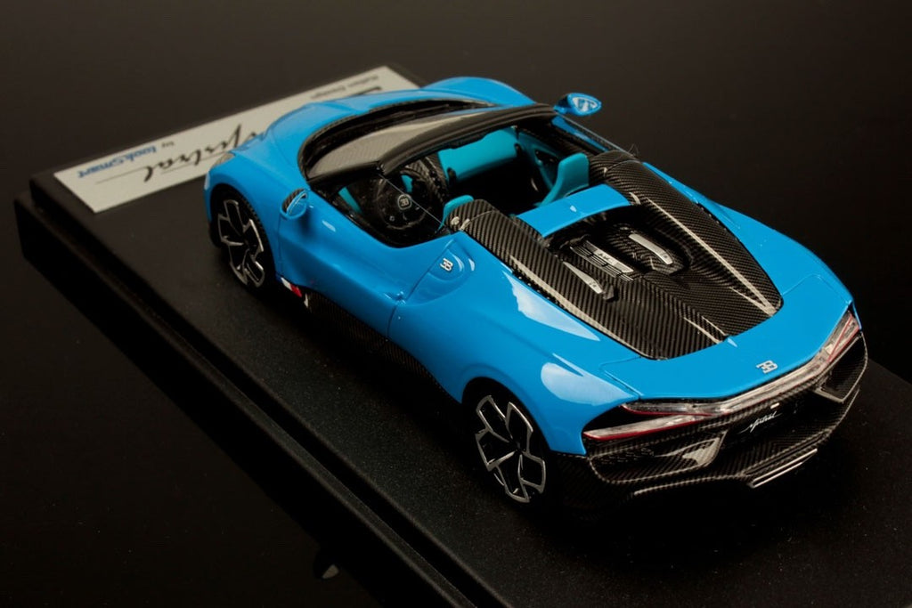 Looksmart LS544C 1/43 Bugatti W16 Mistral 2023 Blue Roadster Resin