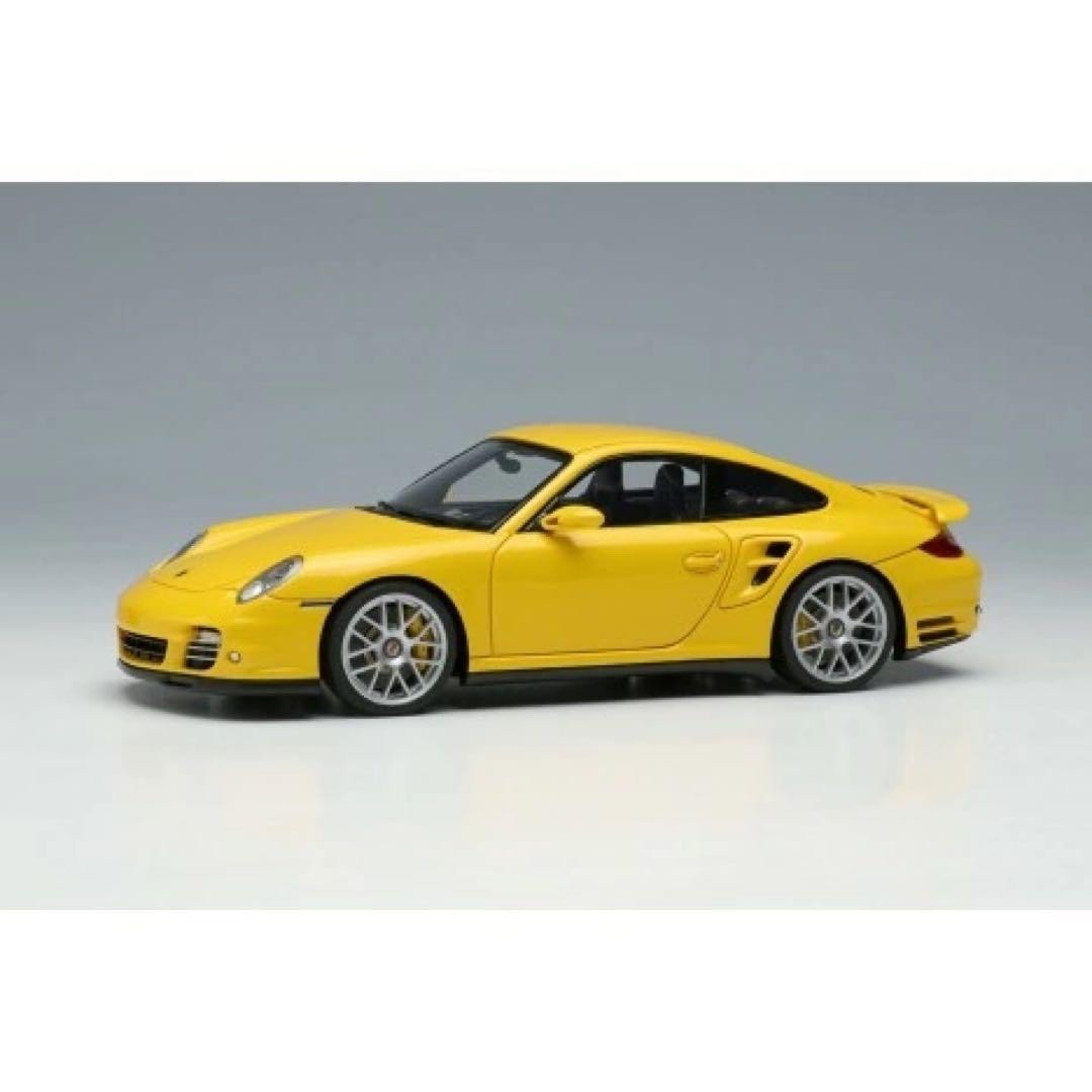 Make Up EIDOLON EM604J 1/43 Porsche 911 997.2 Turbo S Speed Yellow 2011