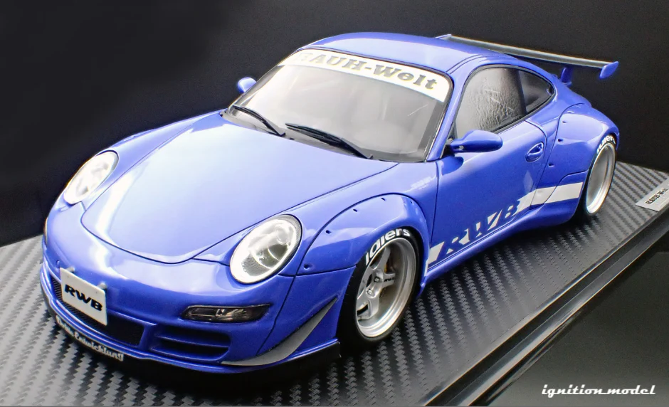 Ignition Model IG3256 1/18 RWB Porsche 911 997 Rauh-Welt Light Blue Resin