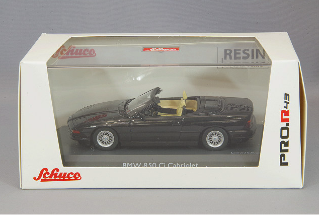 Schuco SCH450914900 1/43 BMW 850i Cabriolet Metallic Black Resin