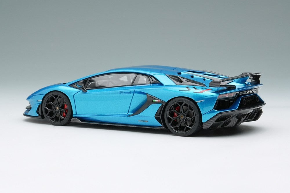 EIDOLON EM438M 1/43 Lamborghini Aventador SVJ 2018 Blu Aegir Resin
