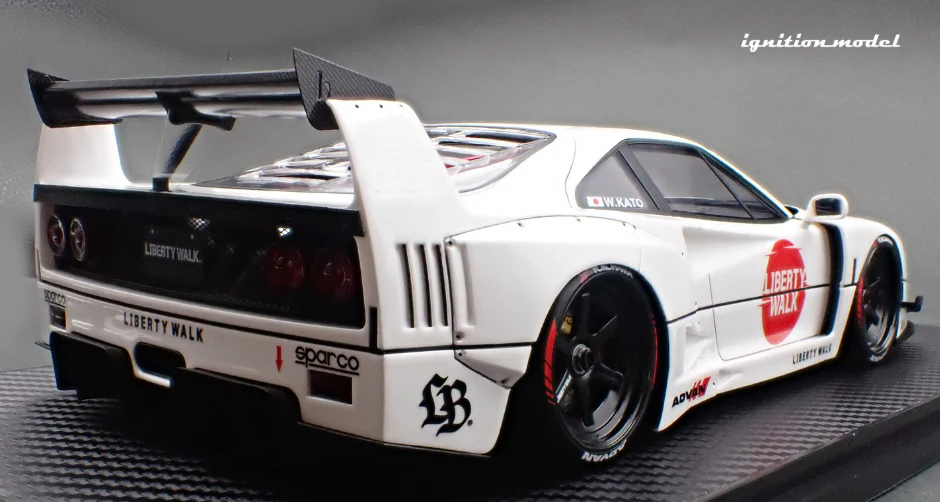 Ignition Model IG3752 1/18 LB-WORKS Ferrari F40 Liberty Walk White