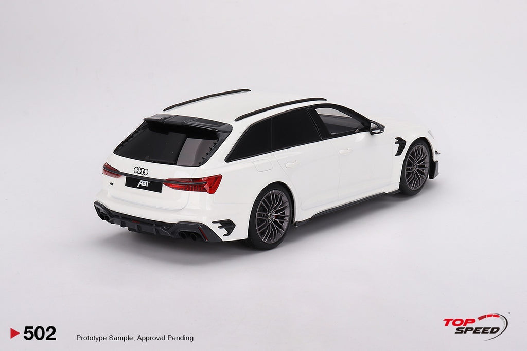 TopSpeed TS0502 1:18 Audi ABT RS6-R Glacier White Metallic LHD Resin Model Car