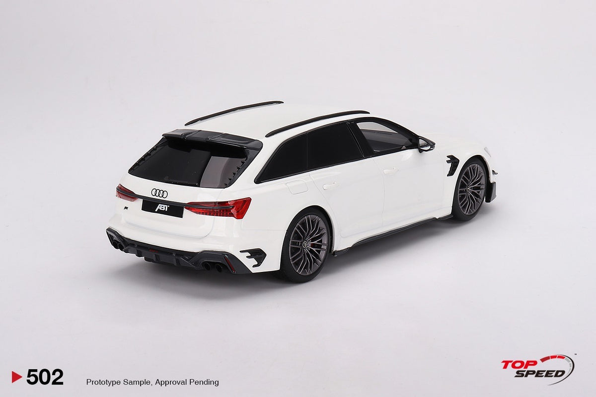 TopSpeed TS0502 1:18 Audi ABT RS6-R Glacier White Metallic LHD Resin Model Car