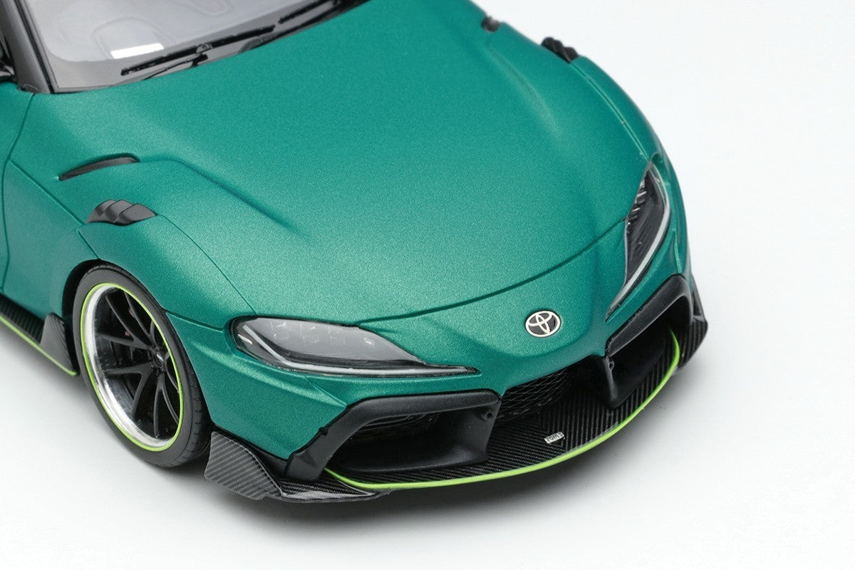 Make Up EIDOLON EM595A 1/43 TOM'S GR Supra Legend Green Metallic 2020 Edition