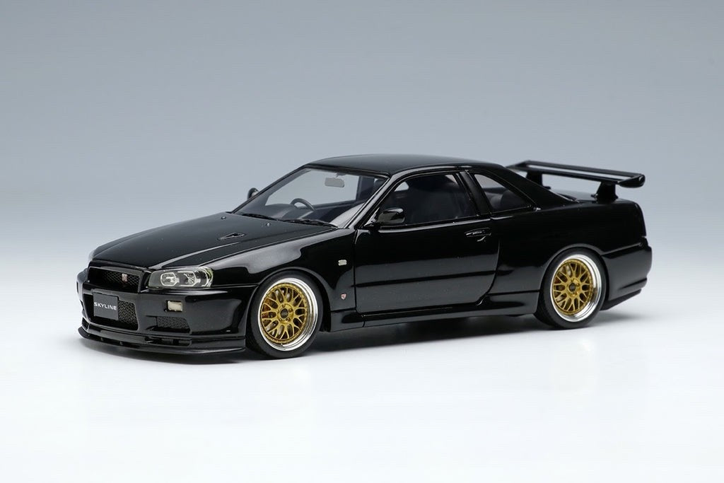 Make Up EIDOLON EM509D 1/43 Nissan Skyline GT-R V-spec II Black Pearl 2000