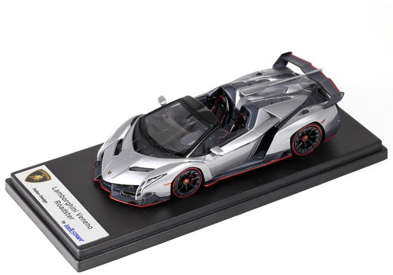 Looksmart LS429B 1/43 Lamborghini Veneno Roadster Metalluro Grey Metal Resin