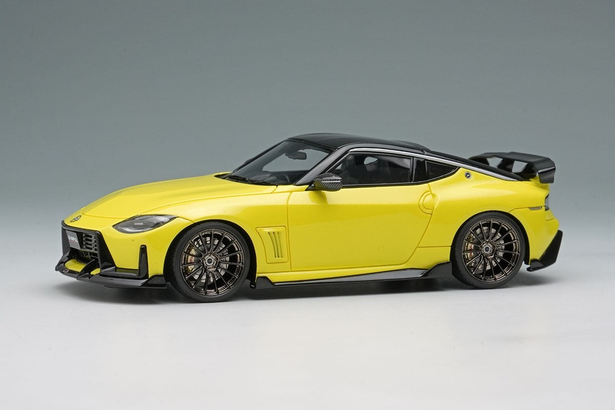 EIDOLON EM797E 1/43 IMPUL Fairlady Z 2023 Ikazuchi Yellow/Super Black Resin
