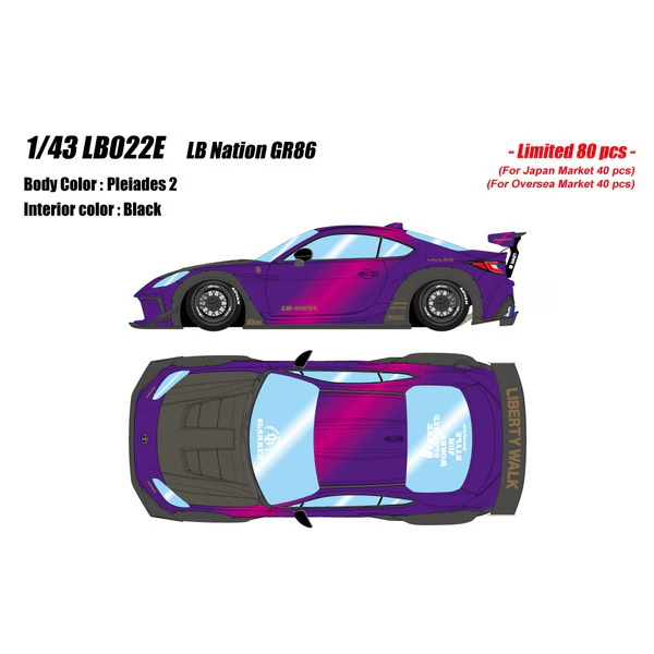 Make Up EIDOLON LB022E 1/43 LB Nation GR86 Pleiades 2 [Resin-Cast Mini-Car]