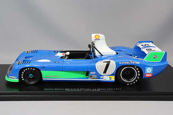 Spark S18LM74 1/18 Matra-Simca MS670B Le Mans Winner 1974 #7 Multi Resin