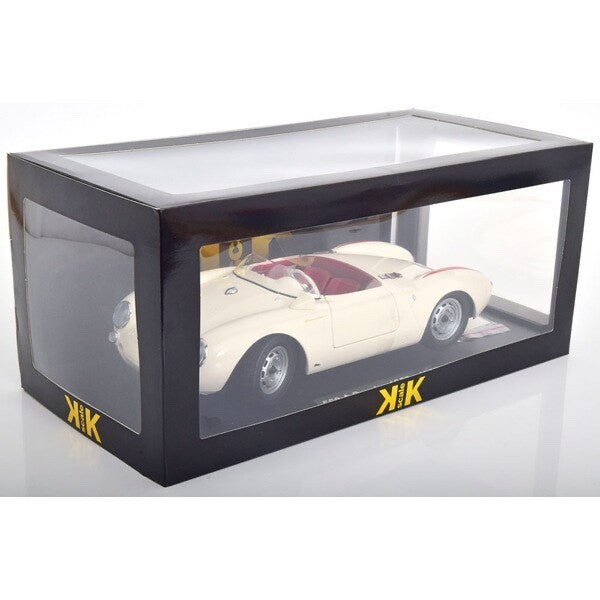 KK scale KKDC120114 1/12 Porsche 550A Spyder 1953–1957 White/Red (Diecast Model)