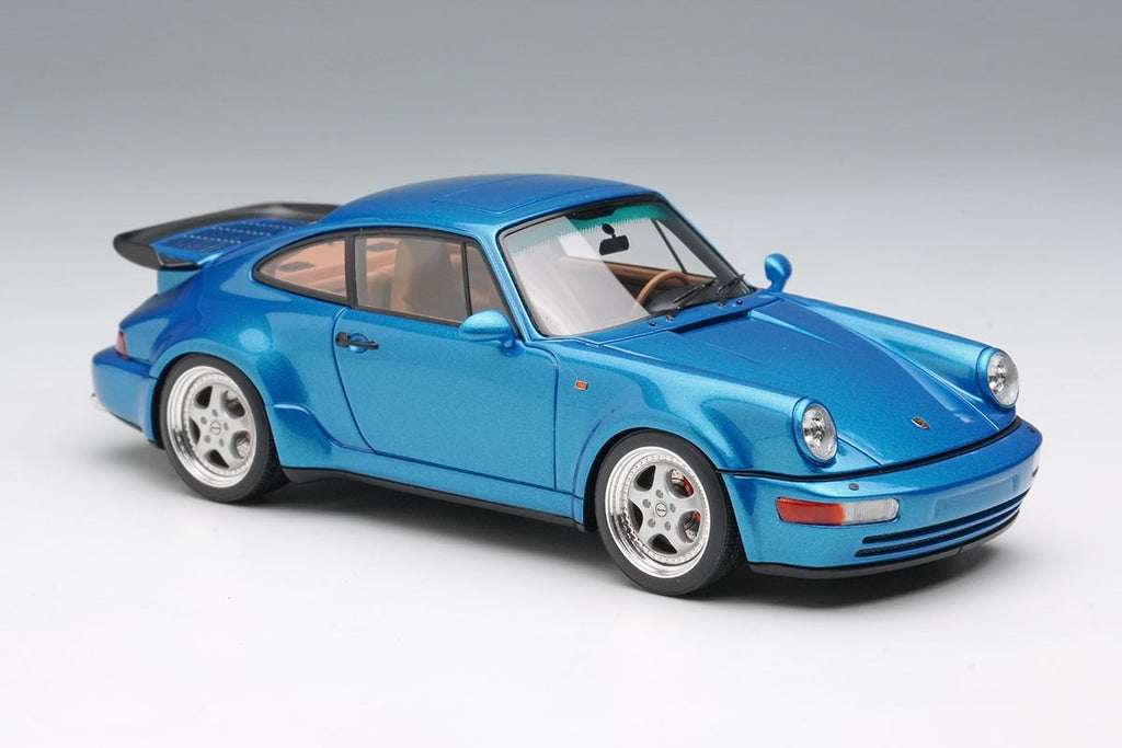 Make Up VISION VM158G 1/43 Porsche 911 964 Turbo 3.6 1993 Tahoe Blue Resin