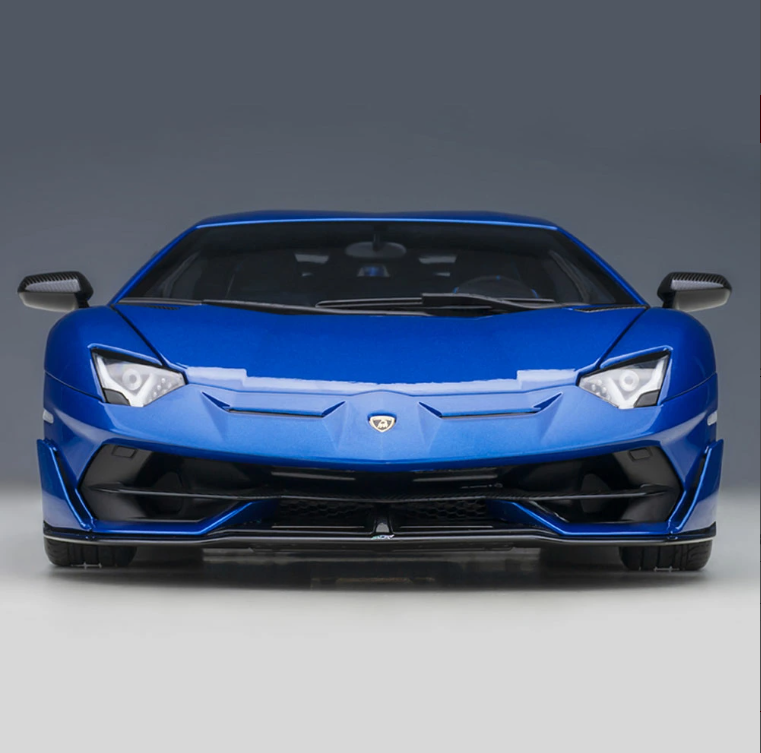 AUTOart 1/18 Lamborghini Aventador SVJ Metallic Blue Resin Model Car 79174