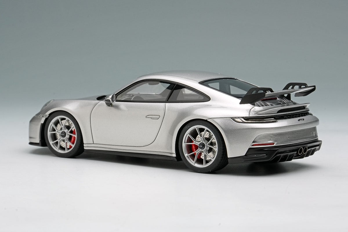 EIDOLON EM758B 1/43 Porsche 911 992 GT3 2021 GT Silver Metallic Coupe