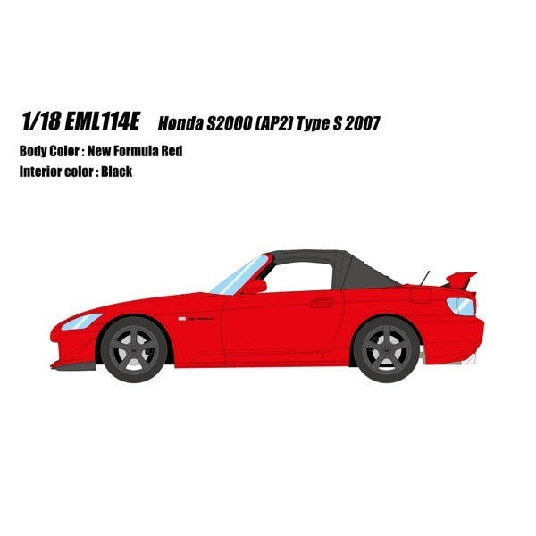 Make Up EIDOLON EML114E 1/18 Honda S2000 AP2 Type-S 2007 New Formula Red