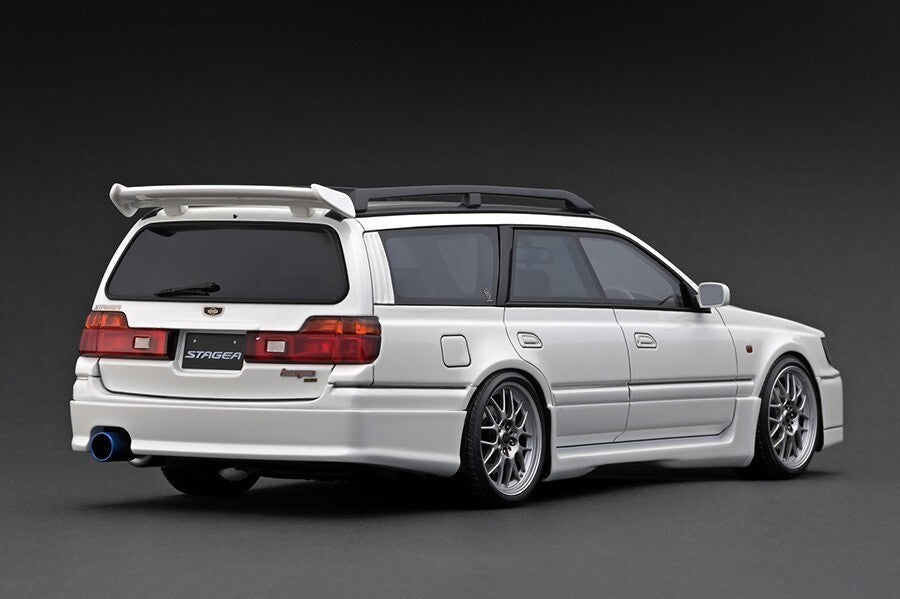 Ignition Model IG2885 1/18 Nissan Stagea 260RS WGNC34 Pearl White BBS