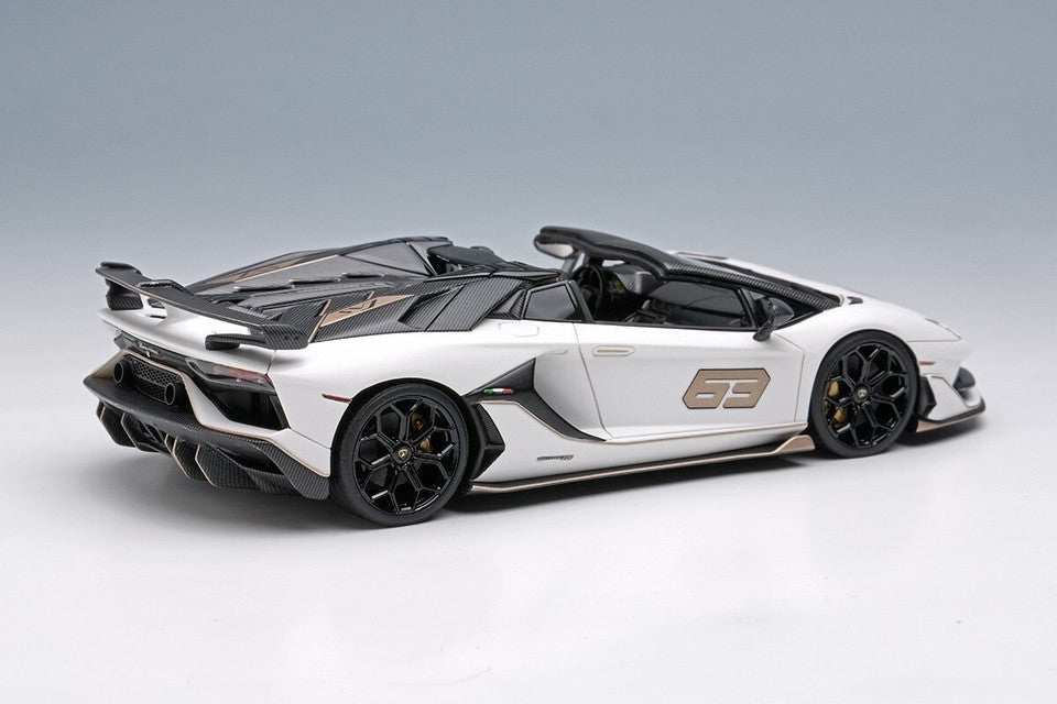 EIDOLON EM517F 1/43 Lamborghini Aventador SVJ 63 Roadster 2019 Bianco Phanes