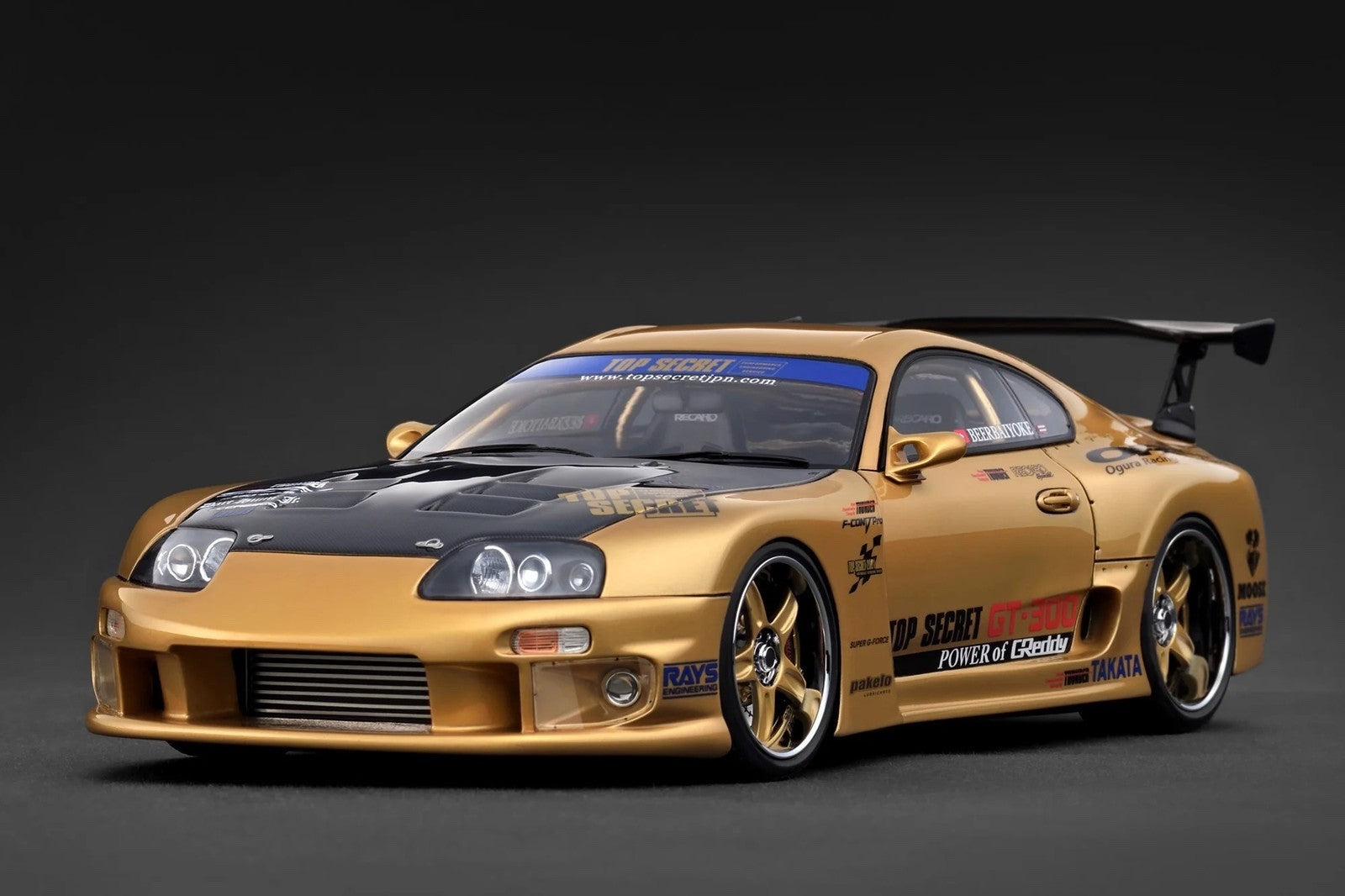 Ignition Model IG3743 1/18 Top Secret GT300 Supra A80 Gold