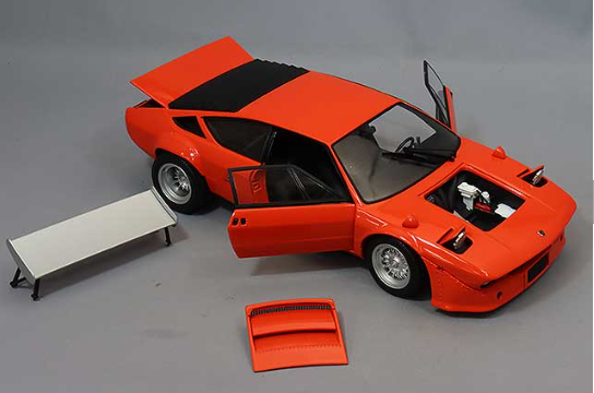 Kyosho KS08445P 1/18 Lamborghini Urraco Rally Orange Openable Diecast