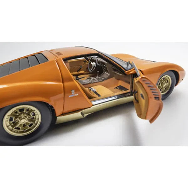 Kyosho KS08314PB 1/18 Lamborghini Miura P400 Orange Diecast Model Car