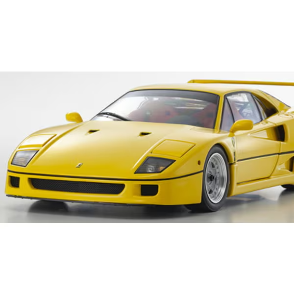 Kyosho KS08416Y 1/18 Ferrari F40 Yellow Die-cast Model Car – High Quality