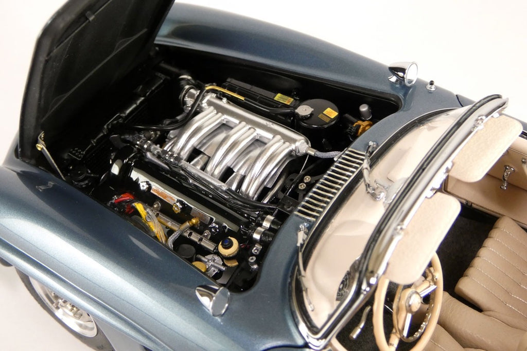 CMC M-283 1/18 Mercedes-Benz 300 SL W198 Roadster Hardtop 1957 Blue Metallic Die
