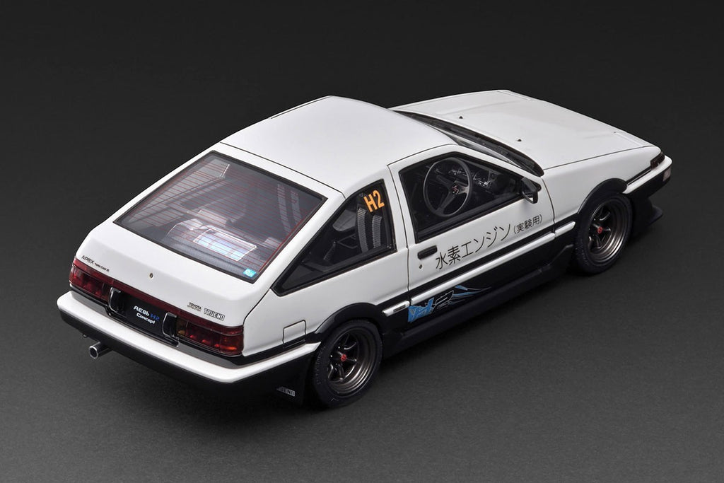 Ignition Model IG3809 1/18 Toyota Sprinter Trueno AE86 H2 White/Black Resin